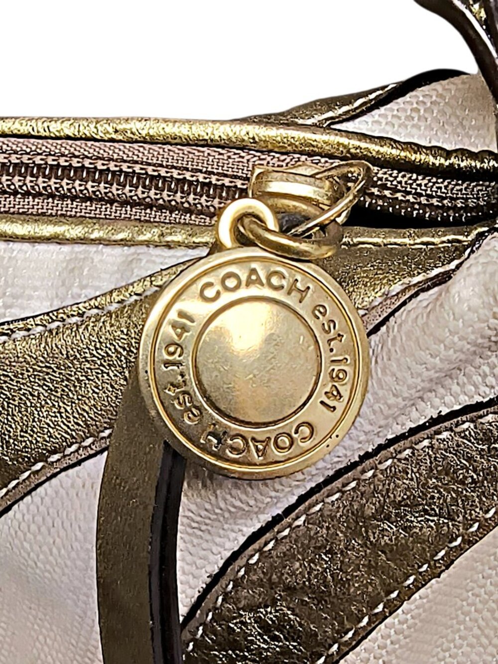 Coach Zebra Print Demi Bag - Picture 2 of 9